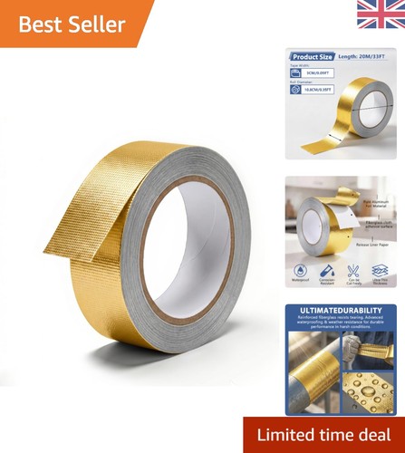 Gold aluminium foil tape 30mm - aluminium,