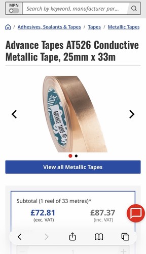 Copper tape advance tapes - copper,