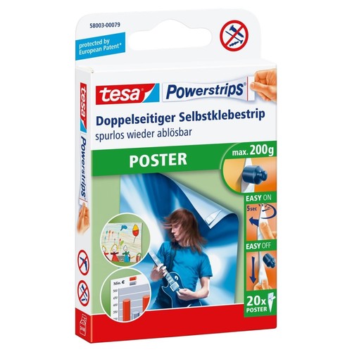 Tesa powerstrips poster - powerstrips,
